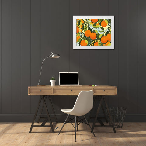 Sweet Clementine I White Modern Wood Framed Art Print by Gallagher, Megan