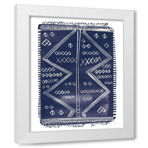 Navy Berber Rug I White Modern Wood Framed Art Print by Panganiban, Karyn