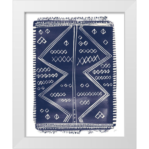 Navy Berber Rug I White Modern Wood Framed Art Print by Panganiban, Karyn