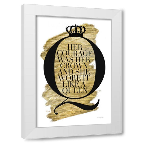 Gilded Life I White White Modern Wood Framed Art Print by Charro, Mercedes Lopez