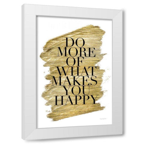Gilded Life II White White Modern Wood Framed Art Print by Charro, Mercedes Lopez