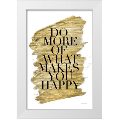 Gilded Life II White White Modern Wood Framed Art Print by Charro, Mercedes Lopez
