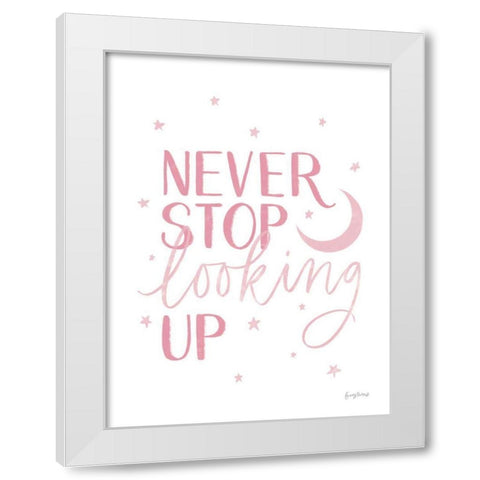 Little Child I Pink White Modern Wood Framed Art Print by Thorns, Becky