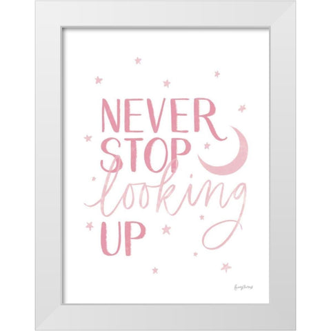 Little Child I Pink White Modern Wood Framed Art Print by Thorns, Becky