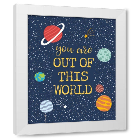 Out of this World White Modern Wood Framed Art Print by Panganiban, Karyn