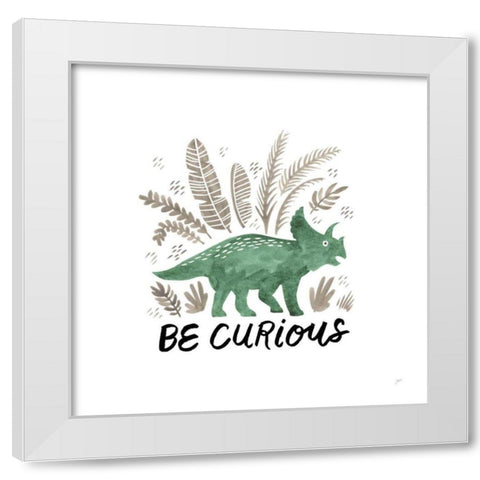 Dino Inspiration I White Modern Wood Framed Art Print by Panganiban, Karyn