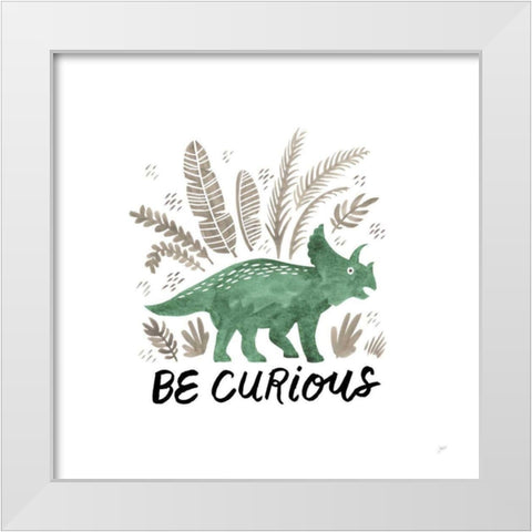 Dino Inspiration I White Modern Wood Framed Art Print by Panganiban, Karyn