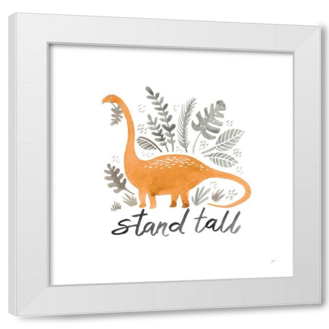 Dino Inspiration II White Modern Wood Framed Art Print by Panganiban, Karyn