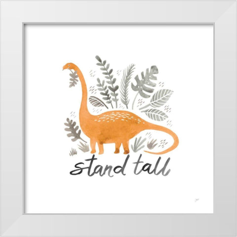 Dino Inspiration II White Modern Wood Framed Art Print by Panganiban, Karyn