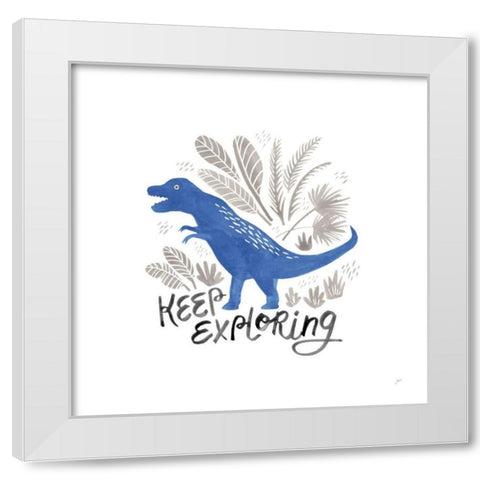 Dino Inspiration IV White Modern Wood Framed Art Print by Panganiban, Karyn
