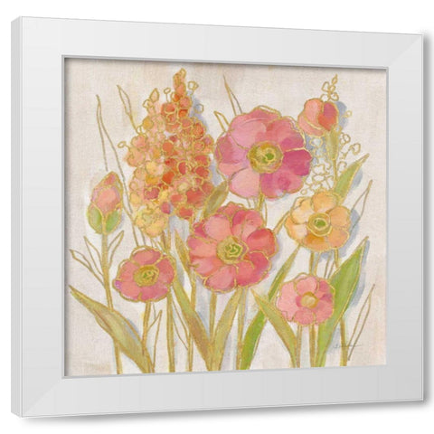 Opalescent Floral I White Modern Wood Framed Art Print by Vassileva, Silvia