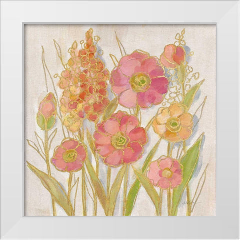 Opalescent Floral I White Modern Wood Framed Art Print by Vassileva, Silvia