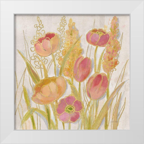 Opalescent Floral II White Modern Wood Framed Art Print by Vassileva, Silvia