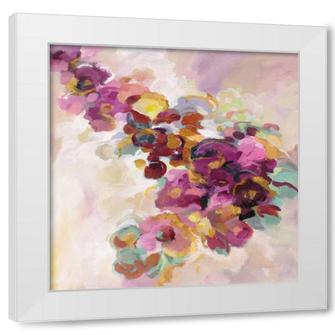 Spring Flowerbed White Modern Wood Framed Art Print by Vassileva, Silvia