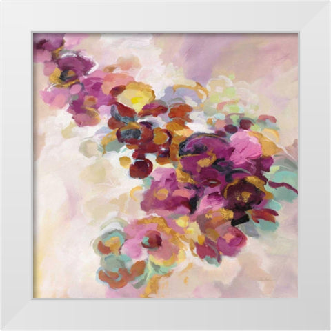 Spring Flowerbed White Modern Wood Framed Art Print by Vassileva, Silvia