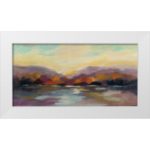 Fall Sunset White Modern Wood Framed Art Print by Vassileva, Silvia