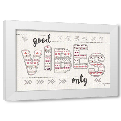 Boho Quotes III Pink Gray White Modern Wood Framed Art Print by Aiken, Jess