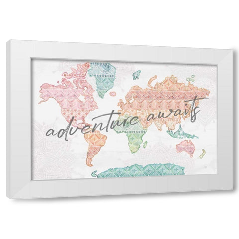 Macrame Meander I Light White Modern Wood Framed Art Print by June, Dina