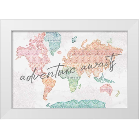 Macrame Meander I Light White Modern Wood Framed Art Print by June, Dina