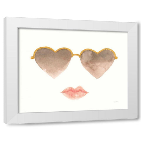 Boss Babe Sunglasses White Modern Wood Framed Art Print by Jackson, Jenaya