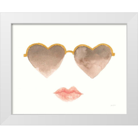 Boss Babe Sunglasses White Modern Wood Framed Art Print by Jackson, Jenaya