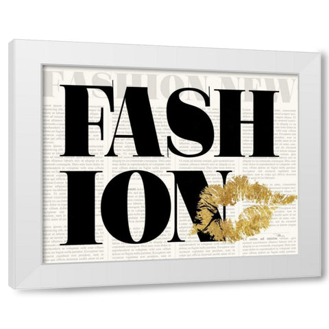 Fashion Sense II BW White Modern Wood Framed Art Print by Pela Studio