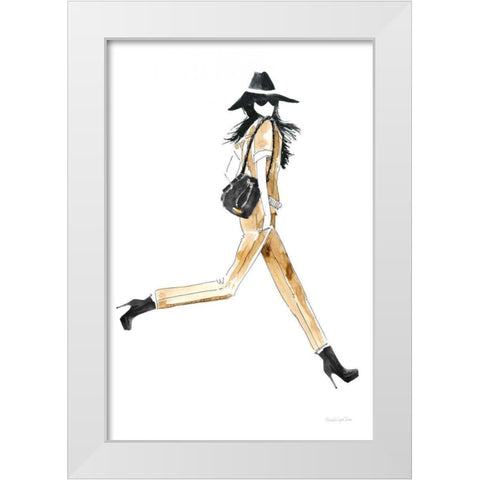Out On the Town I White Modern Wood Framed Art Print by Charro, Mercedes Lopez