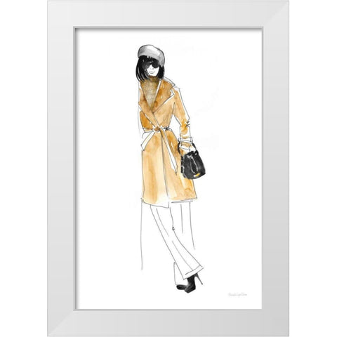 Out On the Town II White Modern Wood Framed Art Print by Charro, Mercedes Lopez