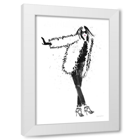 Uptown Fashion II White Modern Wood Framed Art Print by Charro, Mercedes Lopez