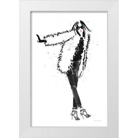 Uptown Fashion II White Modern Wood Framed Art Print by Charro, Mercedes Lopez