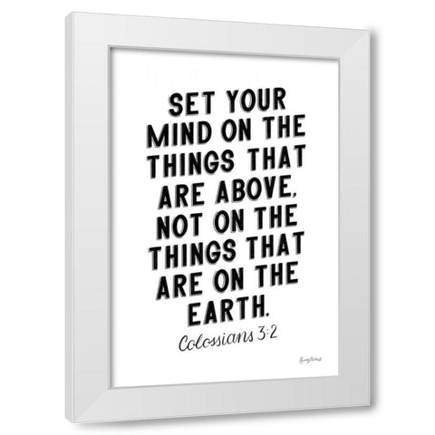 Bible Saying II BW White Modern Wood Framed Art Print by Thorns, Becky