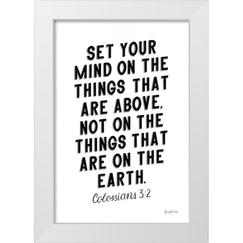 Bible Saying II BW White Modern Wood Framed Art Print by Thorns, Becky