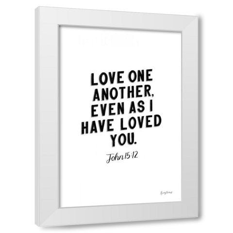 Bible Saying III BW White Modern Wood Framed Art Print by Thorns, Becky