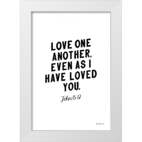 Bible Saying III BW White Modern Wood Framed Art Print by Thorns, Becky