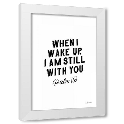 Bible Saying IV BW White Modern Wood Framed Art Print by Thorns, Becky