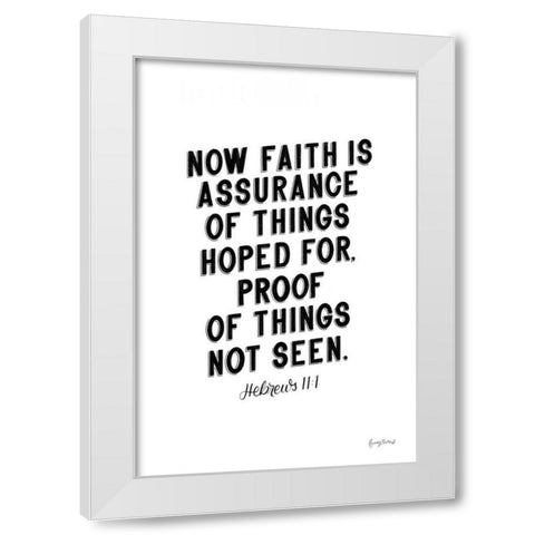 Bible Saying V BW White Modern Wood Framed Art Print by Thorns, Becky