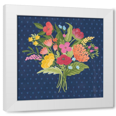 Love Letters X No Banner Blue White Modern Wood Framed Art Print by Marshall, Laura