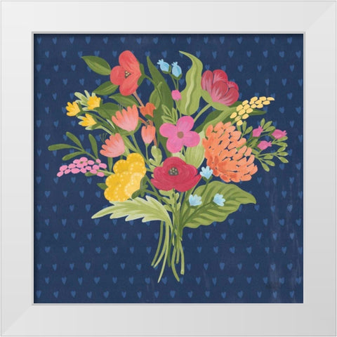 Love Letters X No Banner Blue White Modern Wood Framed Art Print by Marshall, Laura