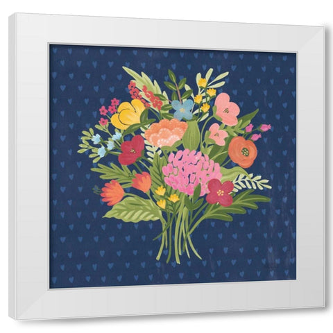 Love Letters XI No Banner Blue White Modern Wood Framed Art Print by Marshall, Laura