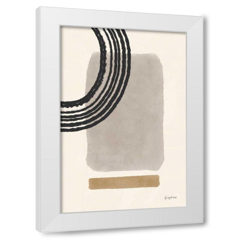 Geo Abstract III Neutral Pink White Modern Wood Framed Art Print by Thorns, Becky