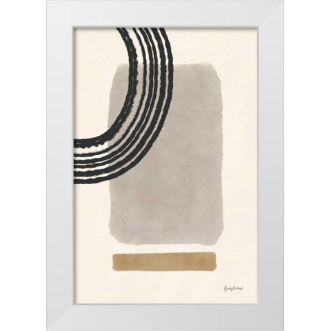 Geo Abstract III Neutral Pink White Modern Wood Framed Art Print by Thorns, Becky