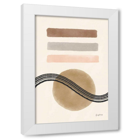 Geo Abstract IV Neutral Pink White Modern Wood Framed Art Print by Thorns, Becky