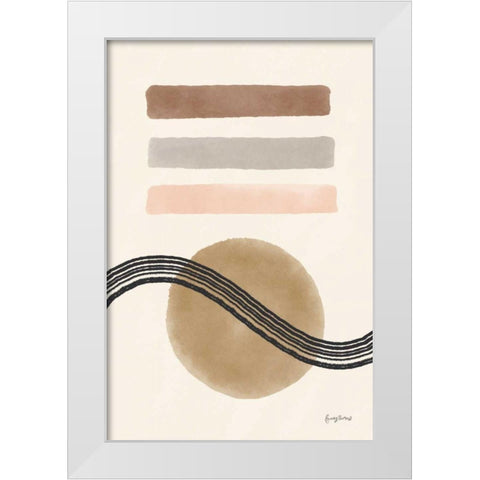 Geo Abstract IV Neutral Pink White Modern Wood Framed Art Print by Thorns, Becky