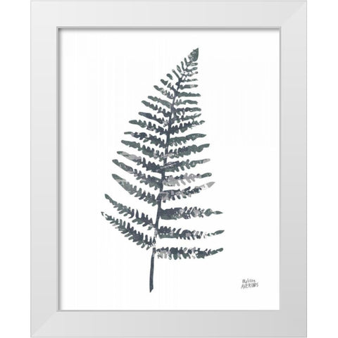 Fern I White Modern Wood Framed Art Print by Averinos, Melissa