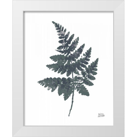 Fern II White Modern Wood Framed Art Print by Averinos, Melissa