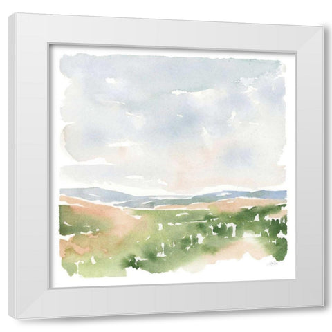 Gentle Landscape I White Modern Wood Framed Art Print by Pete, Katrina