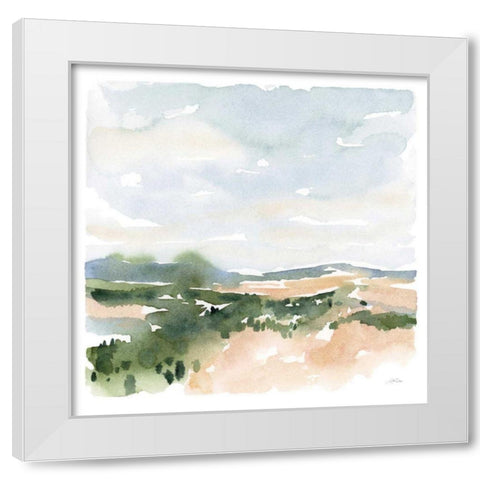 Gentle Landscape II White Modern Wood Framed Art Print by Pete, Katrina