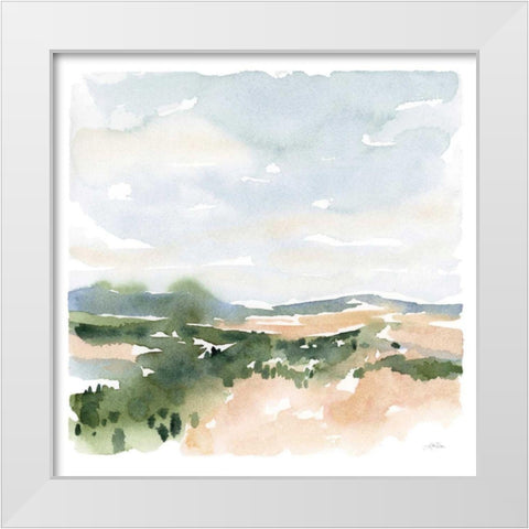 Gentle Landscape II White Modern Wood Framed Art Print by Pete, Katrina