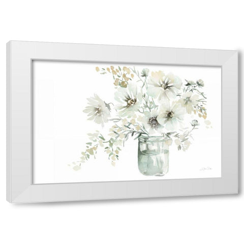 Sunrise Bouquet White Modern Wood Framed Art Print by Pete, Katrina
