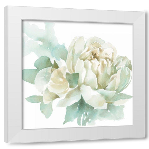 Poetic Blooming I White Modern Wood Framed Art Print by Pete, Katrina